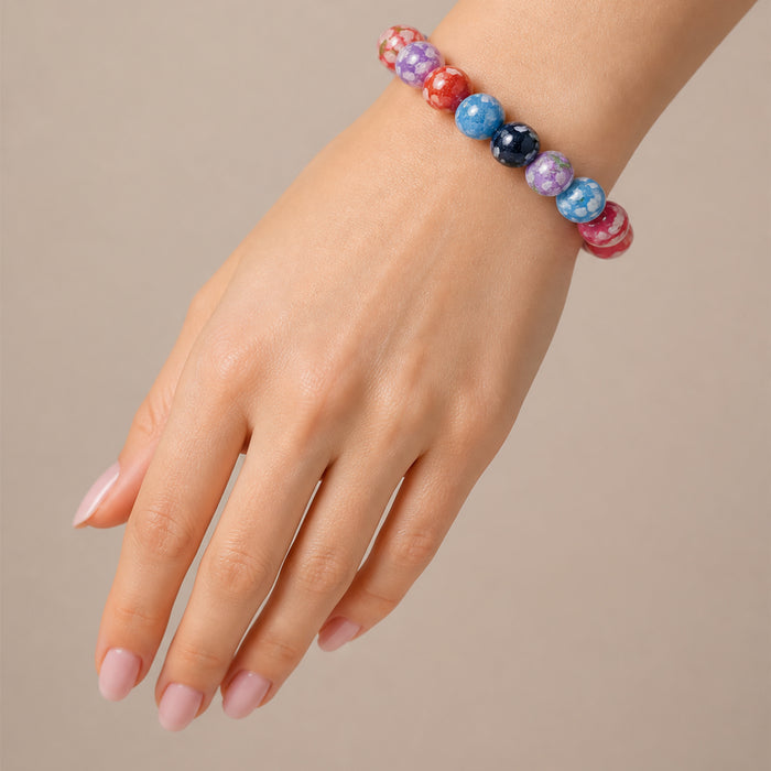 JUZU Bead Bracelet - Kyoto Chirimen Japanese Kimono