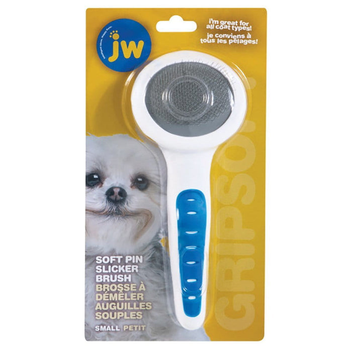 JW JW GripSoft SOFT PIN SLICKER BRUSH Small 25x12.7cm