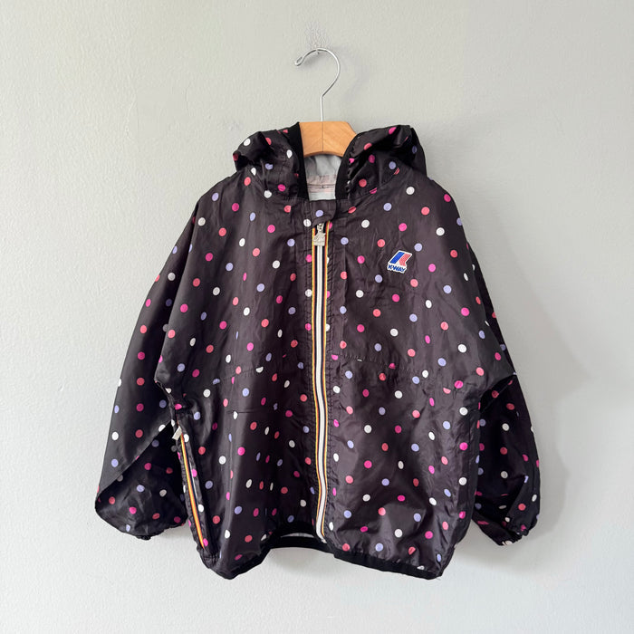 K-way / Black x dots windbreaker / 6Y