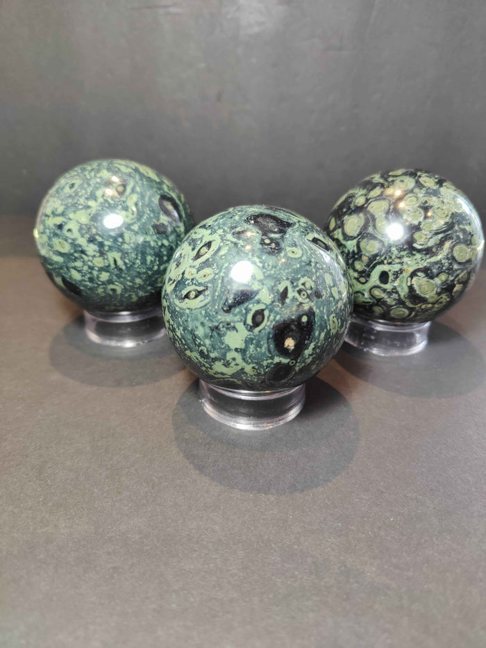 Kambaba (Crocodile) Jasper Polished Sphere Sculpture - Smokin Resin Company