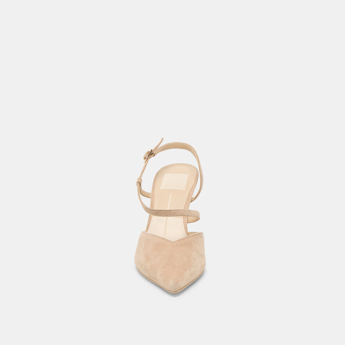 KAMRA HEELS CAMEL SUEDE