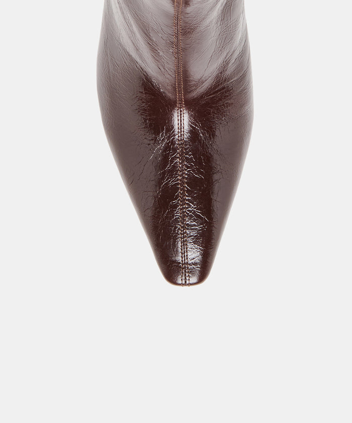 KARLIE BOOTIES BLACK CHERRY LEATHER