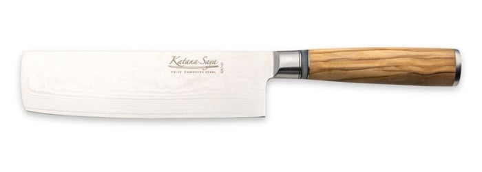 Katana Saya Olive Wood Handled Nakiri Knife 18cm (Kso-03)