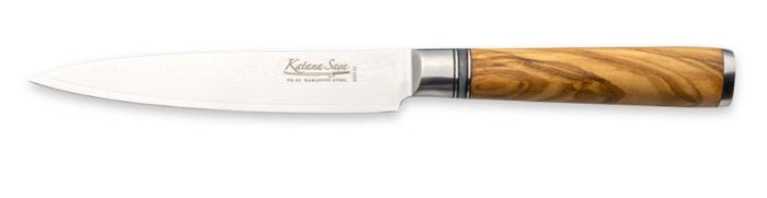 Katana Saya Olive Wood Handled Utility Knife 12cm (Kso-12)
