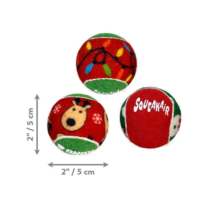 Kong KONG Christmas Air Squeaker Balls  6pack Med