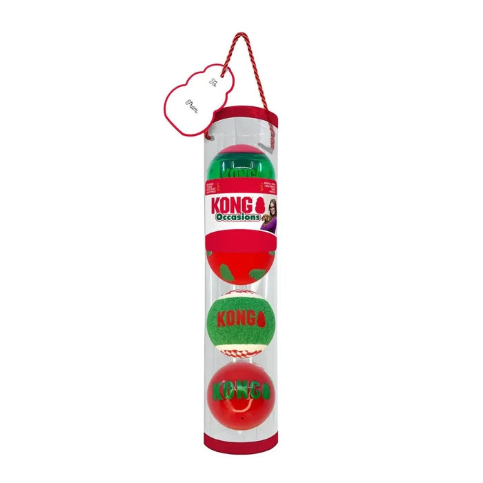 Kong Kong / Xmas / Occasions KONG Holiday Occasion Balls - 4 Pack Medium