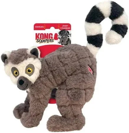 Kong KONG Scampers Lemur Medium Plush Low Tone Squeaker Dog Toy