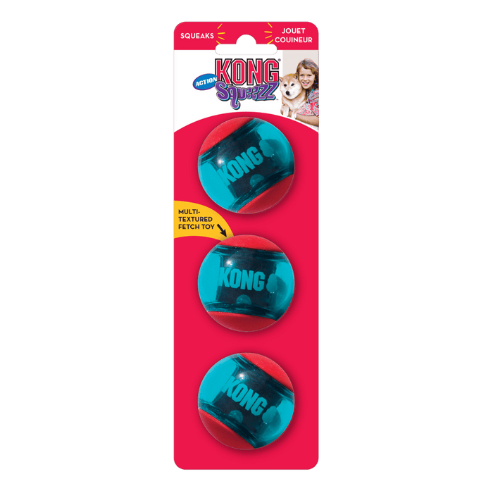 Kong Small KONG Squeezz Action Ball Red