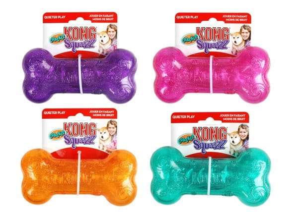 Kong KONG SQUEEZZ CRACKLE BONE - Assorted sizes and colours