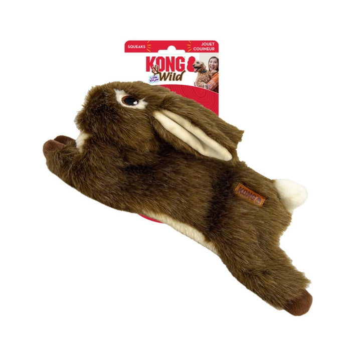 Kong Kong / Wild KONG Wild Low Stuff Rabbit Medium Plush Squeaky Toy For Dogs