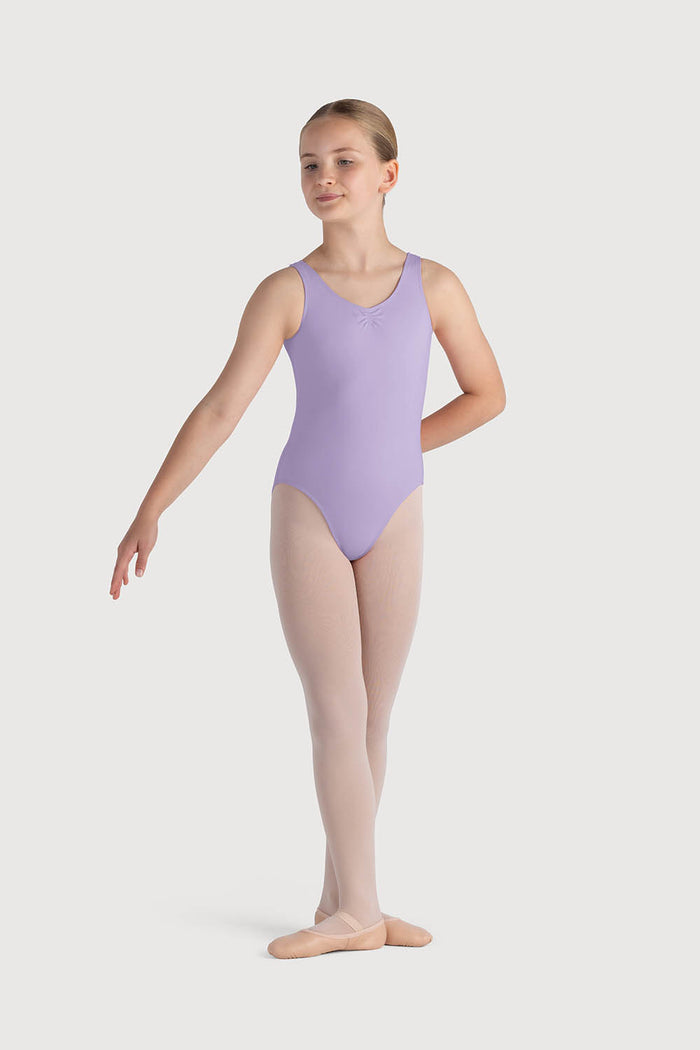 L0828G - Bloch Overture Odetta Sleeveless Pleat Girls Leotard