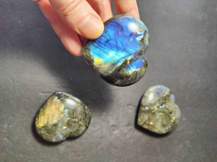 Labradorite Carved & Polished Heart - Smokin Resin Company