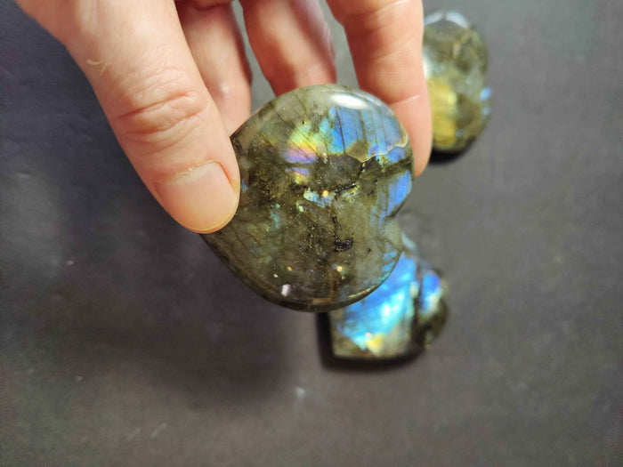 Labradorite Carved & Polished Heart - Smokin Resin Company
