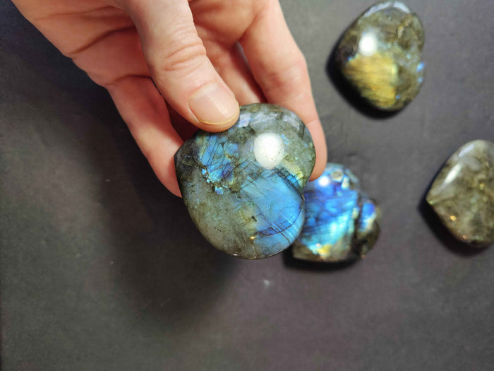 Labradorite Carved & Polished Heart - Smokin Resin Company