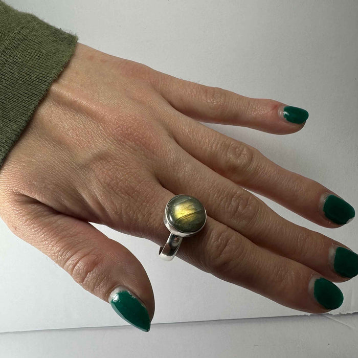 Labradorite Ring - Size 9 - Smokin Resin Company