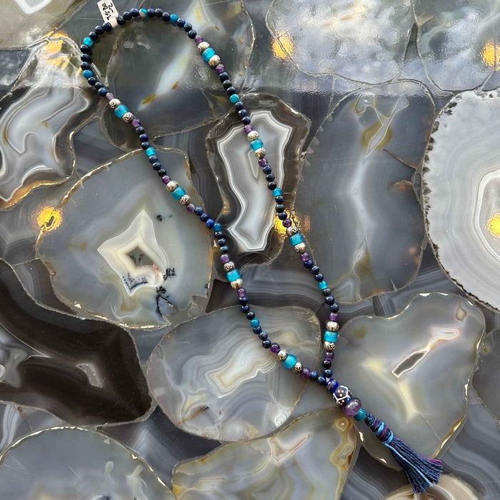 Lapis Lazuli Mala with Mixed Stone Beads - Smokin Resin Company