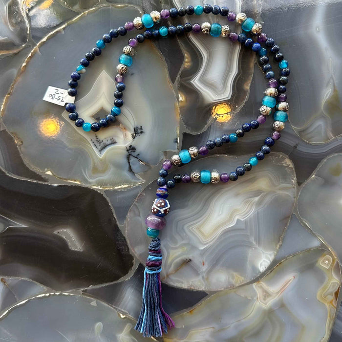 Lapis Lazuli Mala with Mixed Stone Beads - Smokin Resin Company