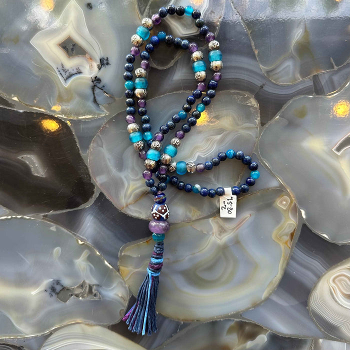 Lapis Lazuli Mala with Mixed Stone Beads - Smokin Resin Company