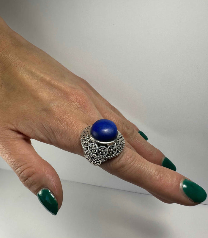 Lapis Lazuli Ring - Size 5.5 - Smokin Resin Company