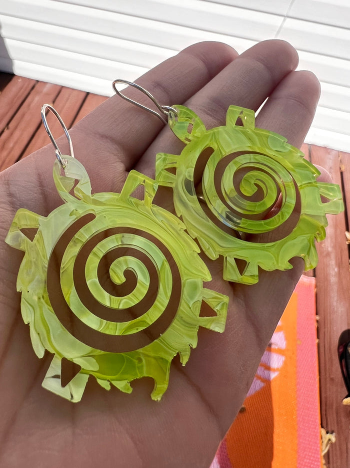 Large Turtle Earrings Made by Rykelle Kemp (Variety of colors)