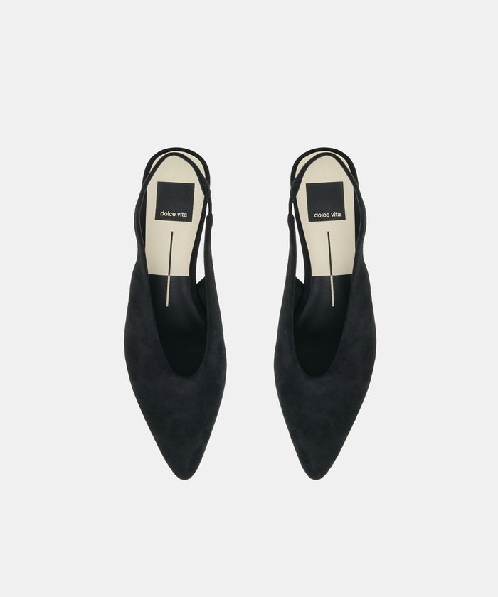 LEEROY FLATS ONYX SUEDE