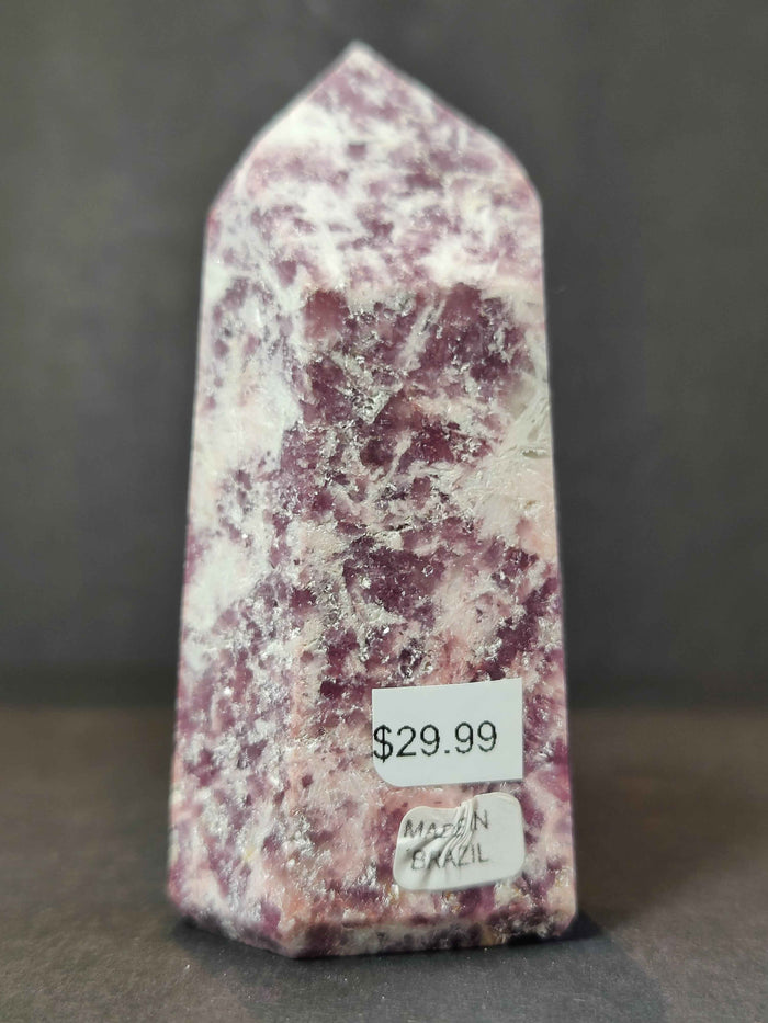 lepidolite Polished Obelisk Tower Sculpture - Smokin Resin Company