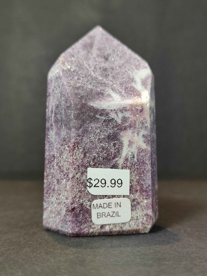 lepidolite Polished Obelisk Tower Sculpture - Smokin Resin Company