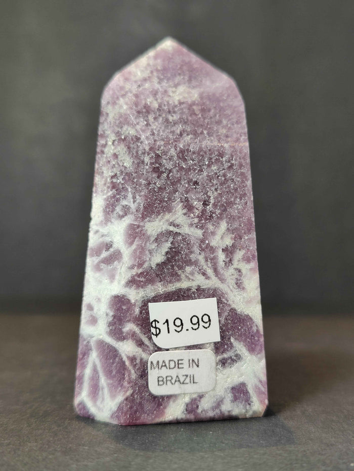 lepidolite Polished Obelisk Tower Sculpture - Smokin Resin Company
