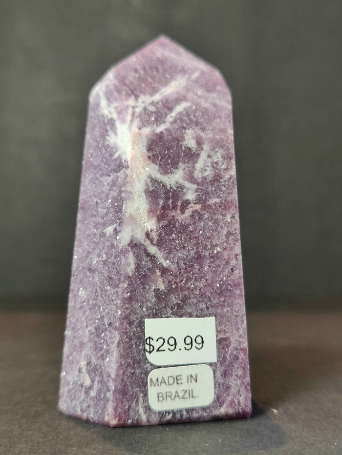 lepidolite Polished Obelisk Tower Sculpture - Smokin Resin Company