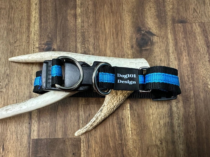 Dogtraining101 Extra Large Light Blue/Black - 2 Tone Double Up Collar
