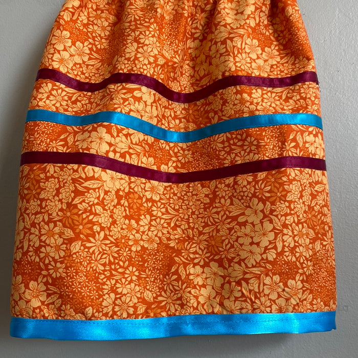 Little Girl's Burnt Orange Ribbon Skirt