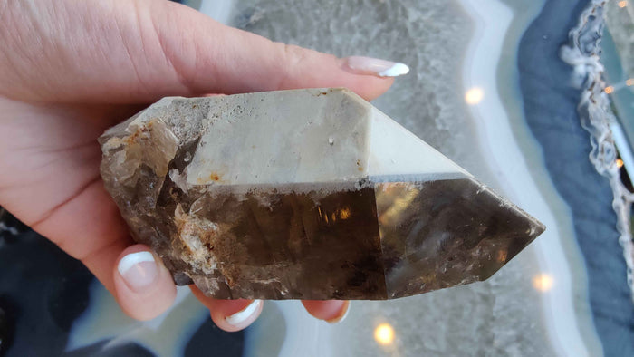 Lodalite Included Smokey Quartz Point - Smokin Resin Company