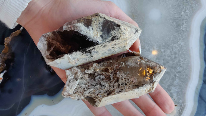 Lodalite Included Smokey Quartz Point - Smokin Resin Company