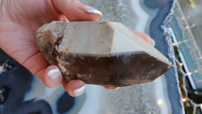 Lodalite Included Smokey Quartz Point - Smokin Resin Company