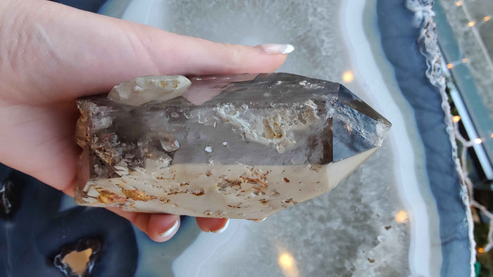 Lodalite Included Smokey Quartz Point - Smokin Resin Company