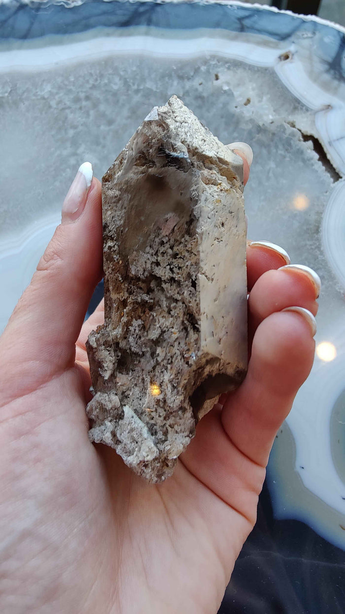 Lodalite Included Smokey Quartz Point - Smokin Resin Company