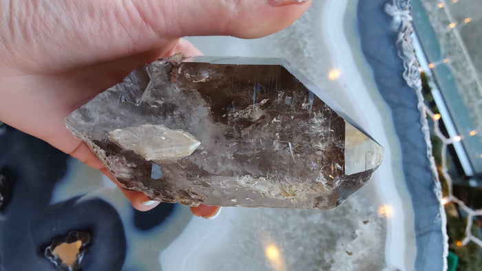 Lodalite Included Smokey Quartz Point - Smokin Resin Company