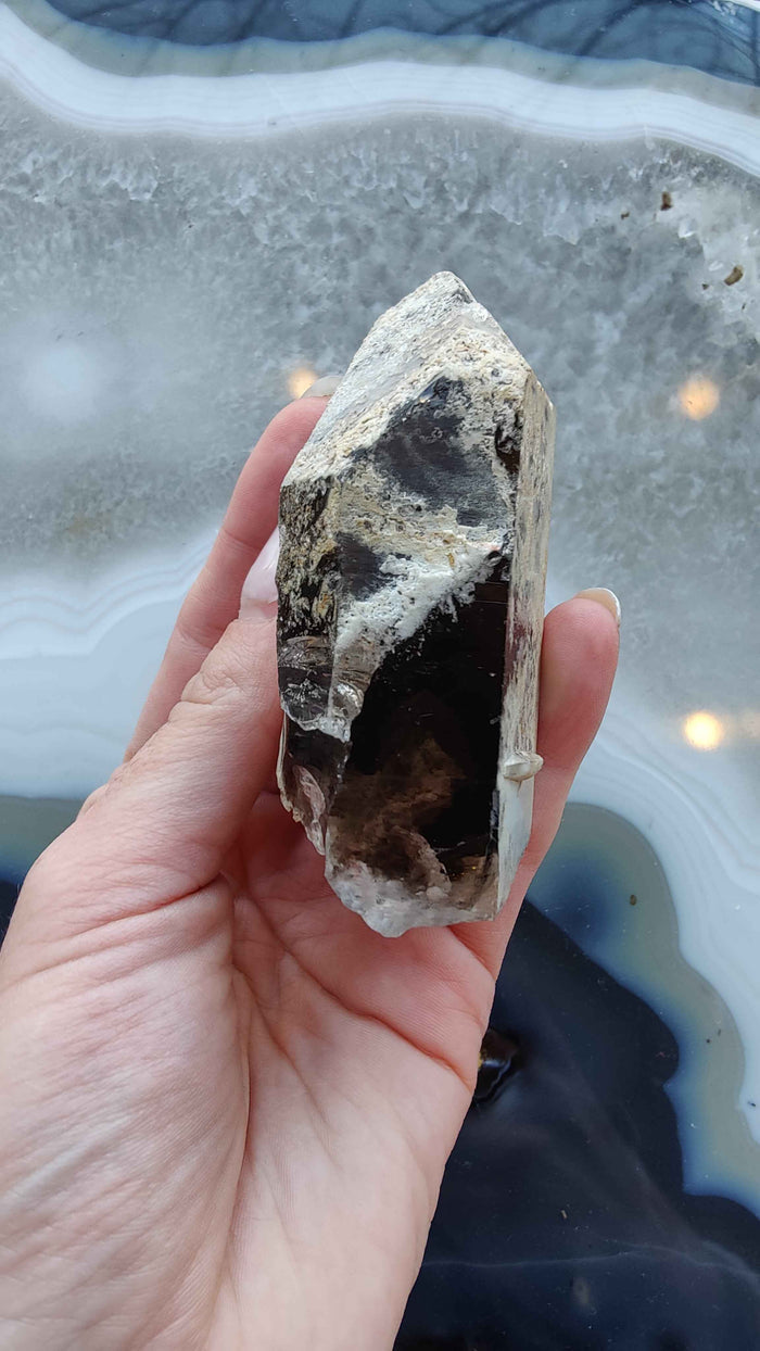 Lodalite Included Smokey Quartz Point - Smokin Resin Company