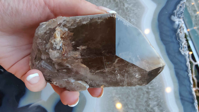 Lodalite Included Smokey Quartz Point - Smokin Resin Company