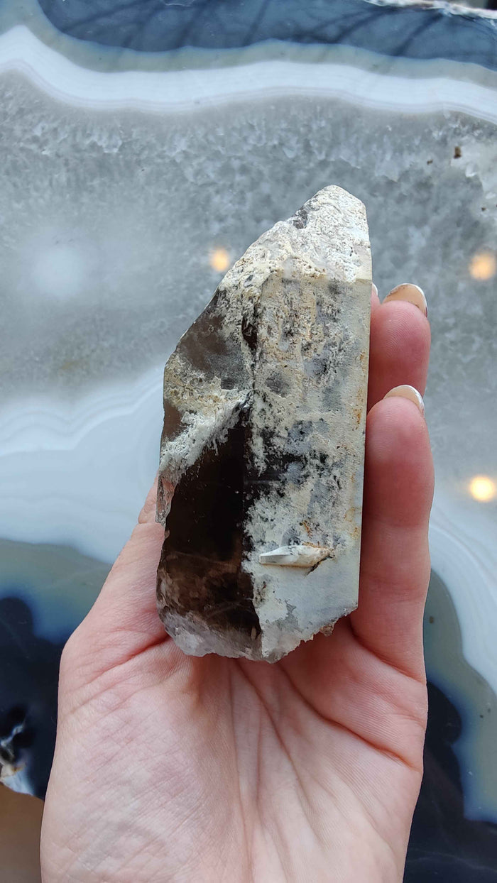 Lodalite Included Smokey Quartz Point - Smokin Resin Company