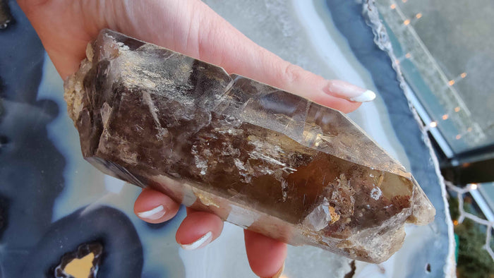 Lodalite Included Smokey Quartz Point - Smokin Resin Company
