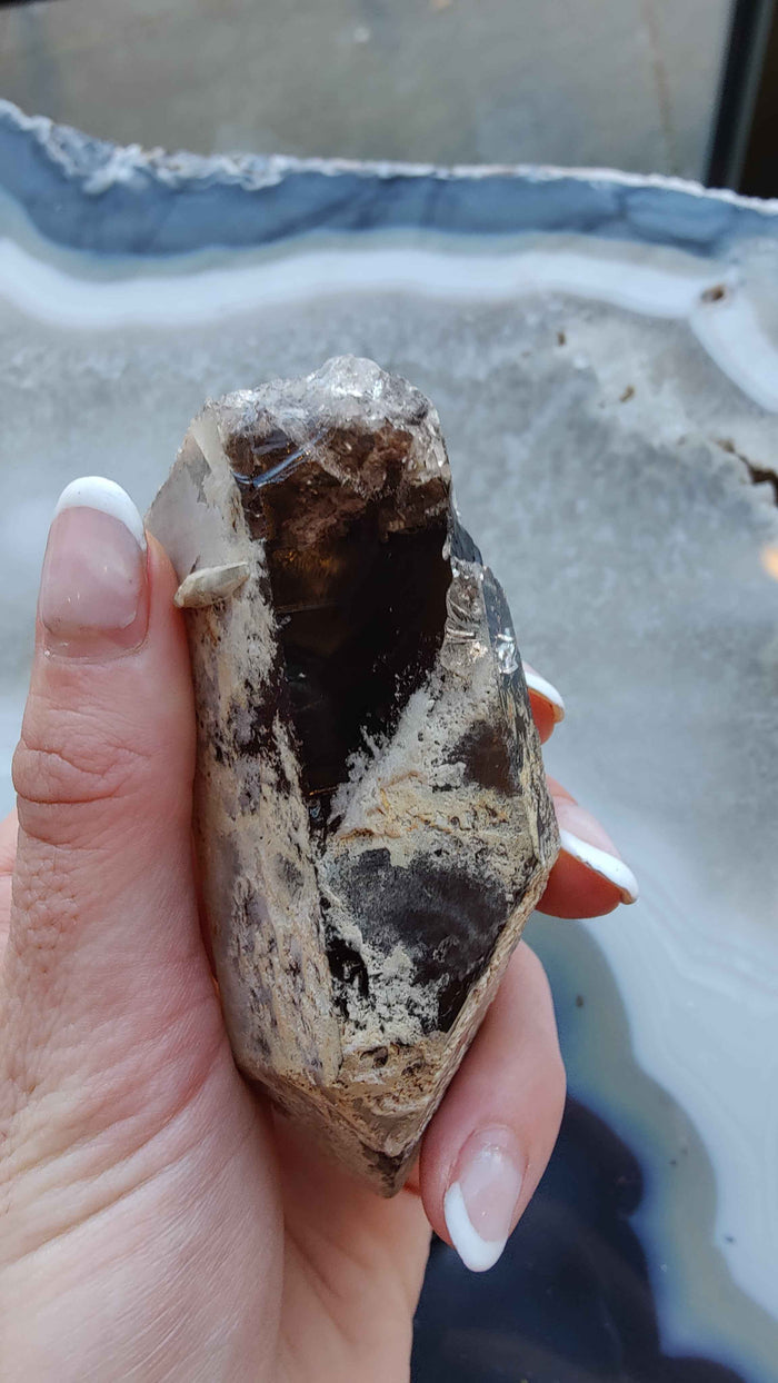 Lodalite Included Smokey Quartz Point - Smokin Resin Company