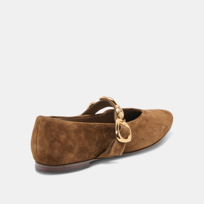 LOREE BALLET FLATS CHESTNUT SUEDE