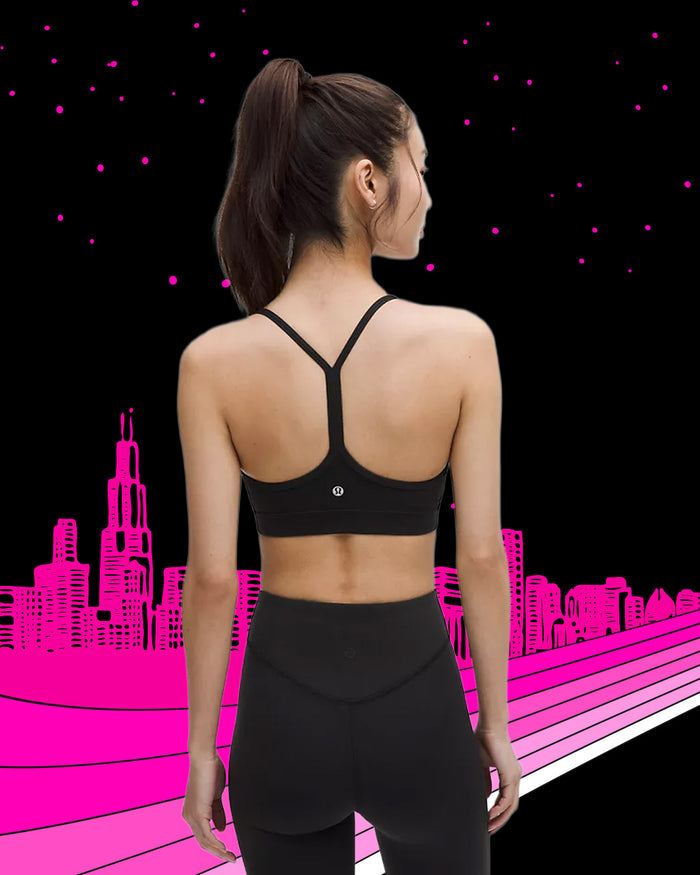 lululemon x Faces of Fitness Flow Y Bra Nulu (DRIPPY LIPS)