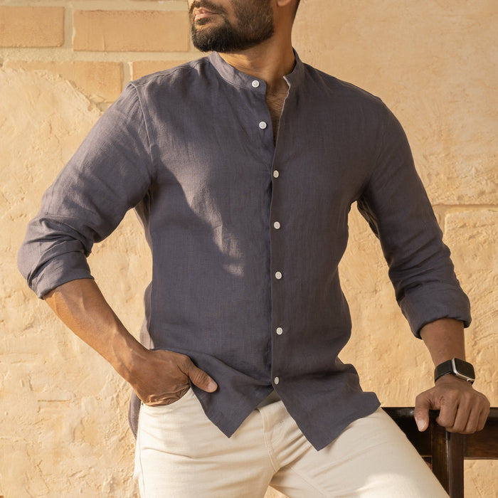 Made to Measure / Folkstone Gray Fabric Dyed Linen / Standard