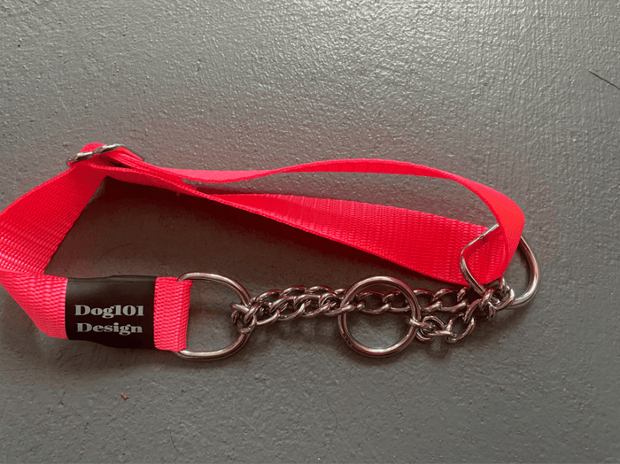Dogtraining101 Martingale Fluro Pink Collar