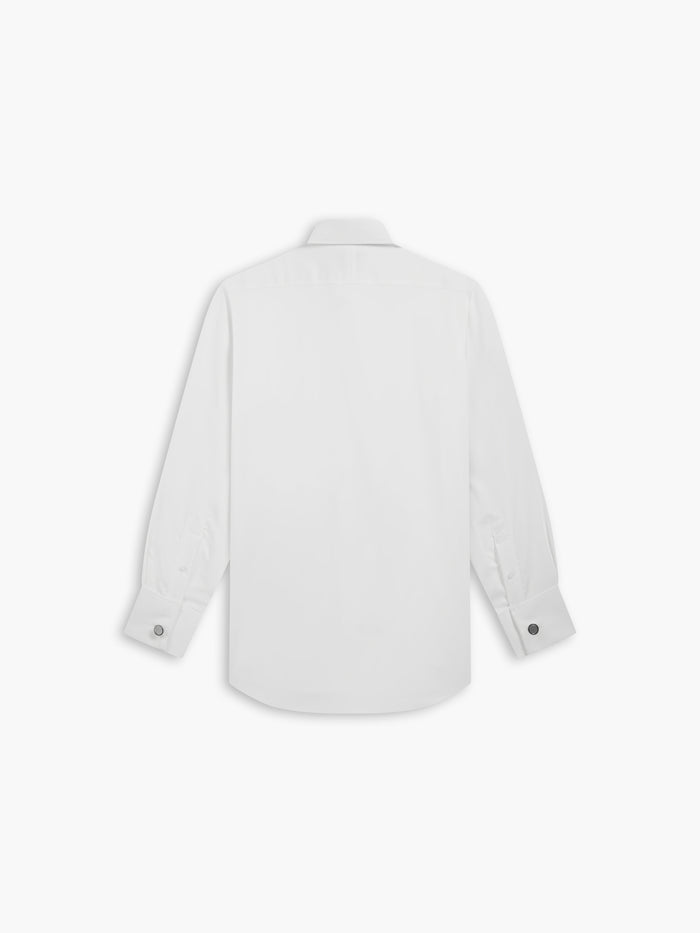 Max Performance White Twill Slim Fit Double Cuff Cutaway Collar Shirt