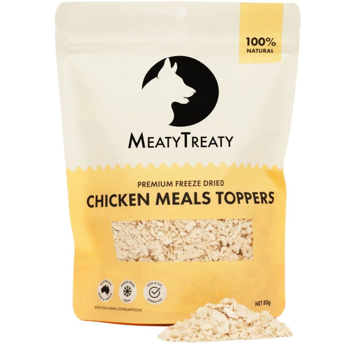 MEATY TREATY MEATY TREATY FREEZE DRIED CHICKEN MEAL TOPPERS 80G