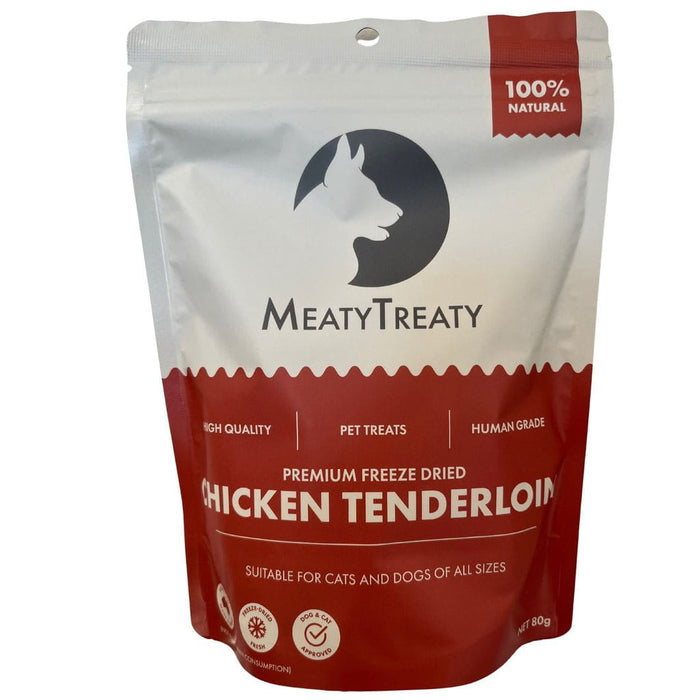 MEATY TREATY MEATY TREATY FREEZE DRIED CHICKEN TENDERLOINS 80G