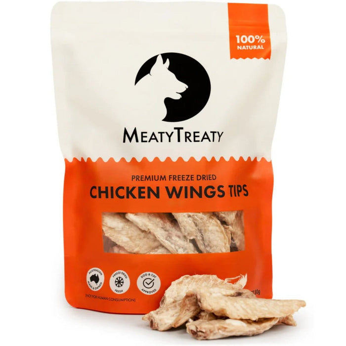 MEATY TREATY MEATY TREATY FREEZE DRIED CHICKEN WINGS TIPS 80G